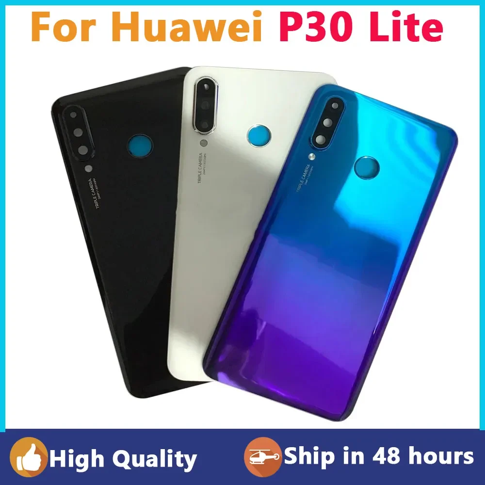 Заднее стекло для Huawei P30 Lite MAR-L01A LX1A L21A, крышка аккумулятора, задняя крышка корпуса для Huawei Nova 4e, корпус, крышка аккумулятора