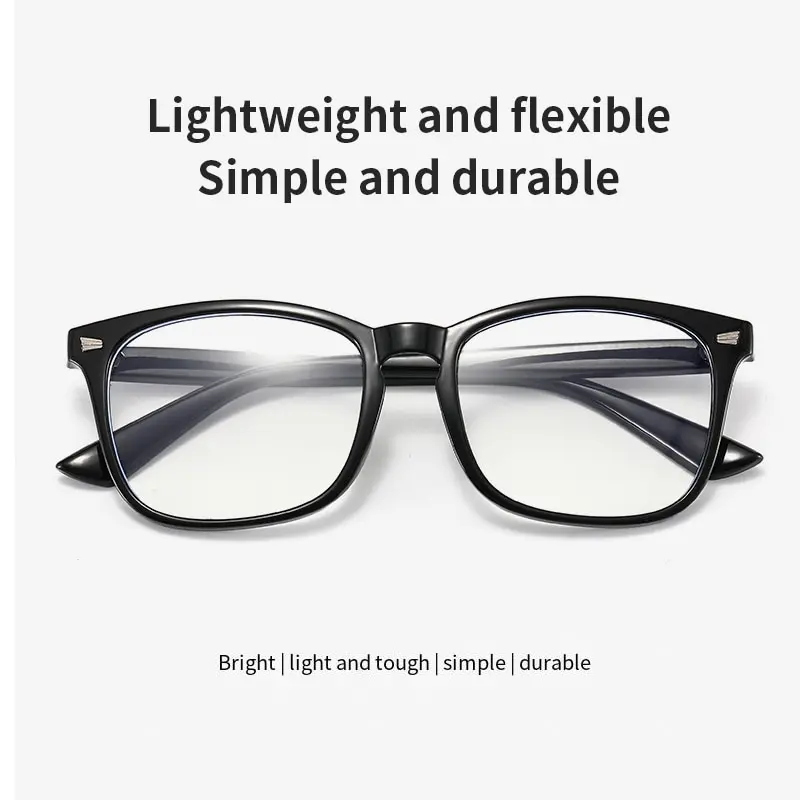 Fashion Eye Protection Glasses Frame Classic Plain Glasses Anti Blue Light Retro Mirror Without Degrees anti blue light glasses