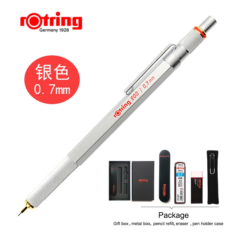 Black Barrel 0.5 mm 1904447 rOtring 800 Retractable Mechanical Pencil 