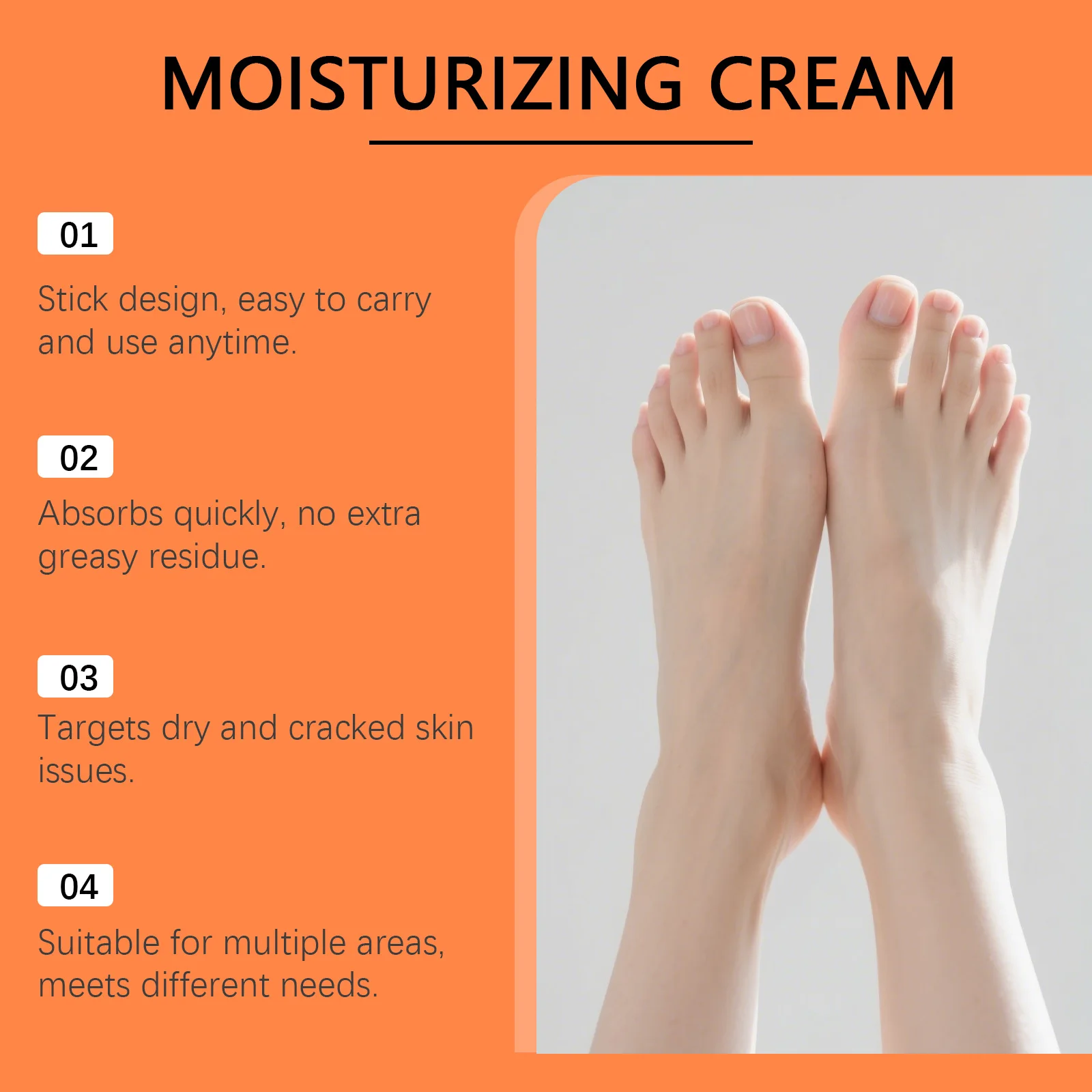 Foot Care Moisturizing Stick-A Gentle, Portable Foot Care Stick for Daily Use, Hydrating&Moisturizing Feet with Easy Application