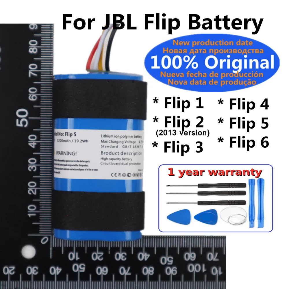 

New Speaker Original Battery For JBL Flip 4 3 / Flip 5 6 / Flip 2 1 Flip3 Flip4 Flip5 Flip2 Flip1 Flip6 Bluetooth Audio Battery