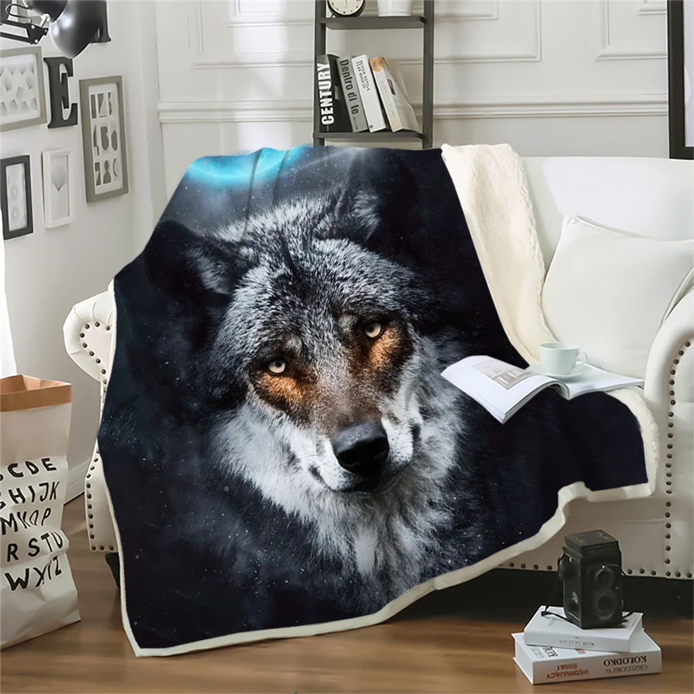 

CLOOCL Fashion Animals Blankets 3D Printed Wild Wolf Throw Blankets for Beds Beddings Thin Fluffy Quilts 220x150cm Dropshipping