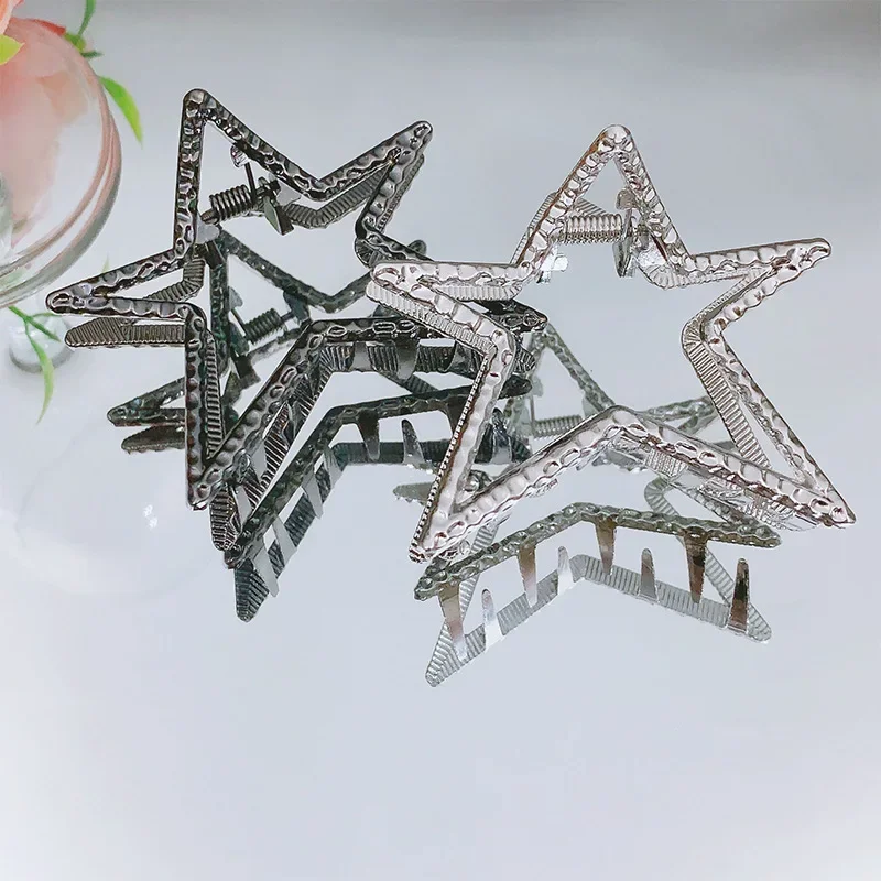 Fashion Hollow Star Pentagram Hair Claw Clips Korean Sweet Cool Charm Trend Hairpin for Women Aesthetics Y2K Hair Accessories