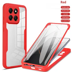 Double-Sided Silicone Shockproof Full Body Phone Case for Xiaomi 12 (Red)
