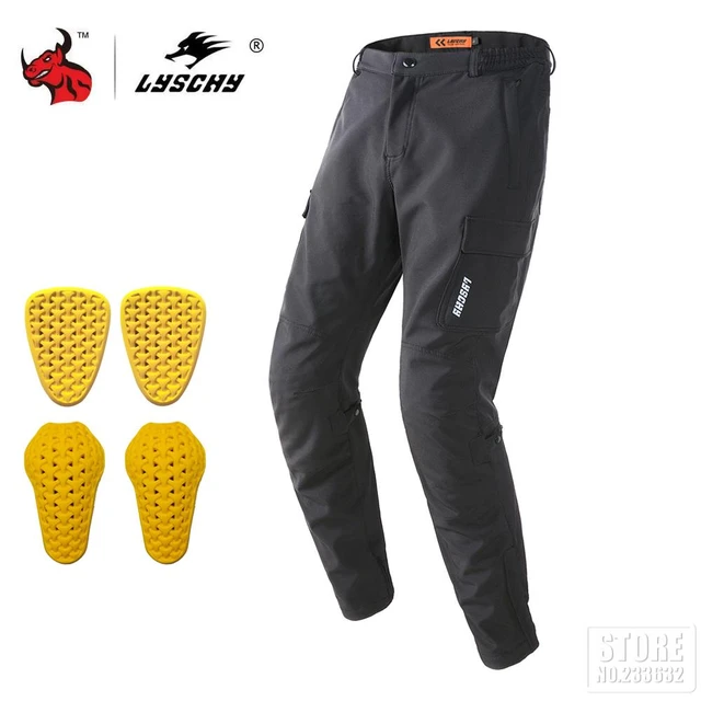 Lyschy autunno inverno pantaloni moto pantaloni uomo donna alta elasticità moto  pantaloni ginocchia protezioni dell'anca pantaloni Motocross - AliExpress