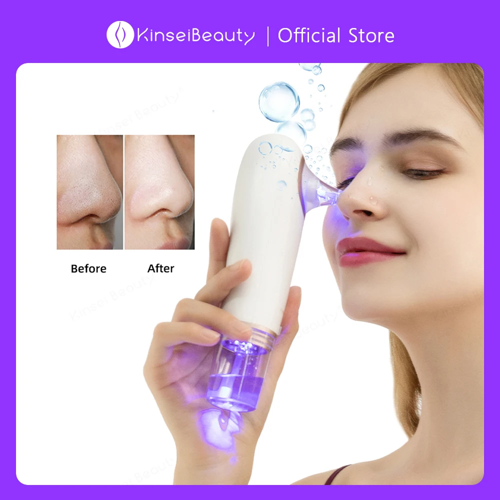 

KinseiBeauty Eletric Skin Cleanser Water Oxygen Vacuum Skincare Blackhead Removal 4 heads USB Rechargeable Deep Cleaning Tools
