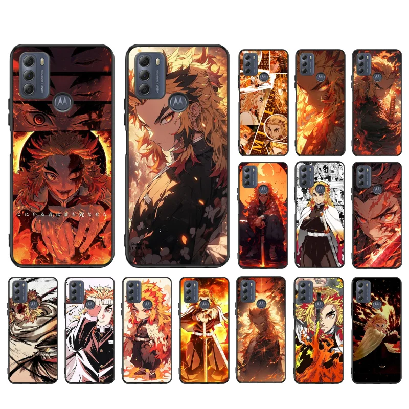 

Rengoku Demon Slayer Phone Case For Moto E32 E32S E20 E40 E7 Plus Edge 40 30 Ultra Neo 20 lite G13 G9Plus GPure GStylus