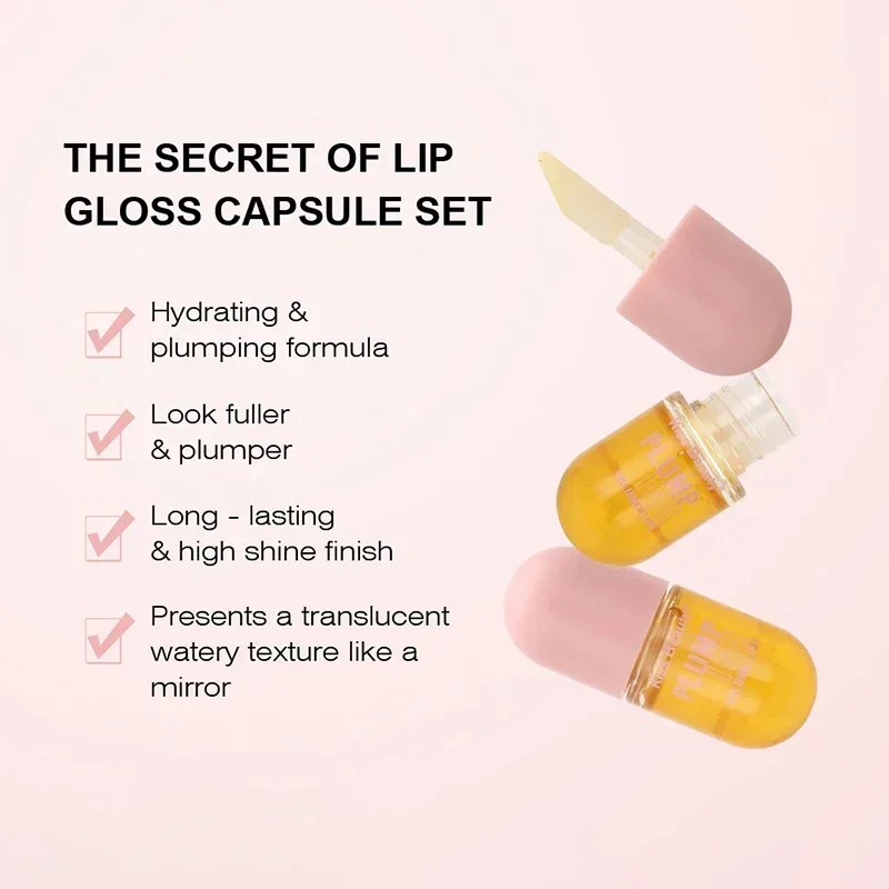 Long Lasting Lip Plumper Oil Instant Volumising Enhancer Collagen Lips Volume Lipgloss Sexy Cosmetic Volume Increases Lip Serum lip gloss lip makeup lip oil lip plumper