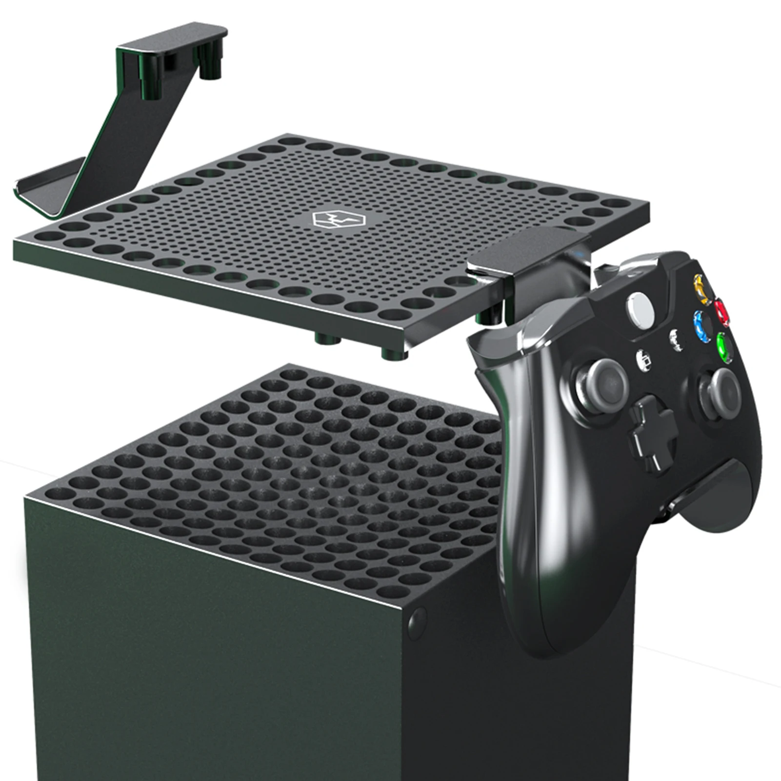 Montagem do Controlador para Xbox Series s x Console Capa Poeira com Fone de Ouvido Controlador Montagem Rack Titular para Xbox Series s Gamepad