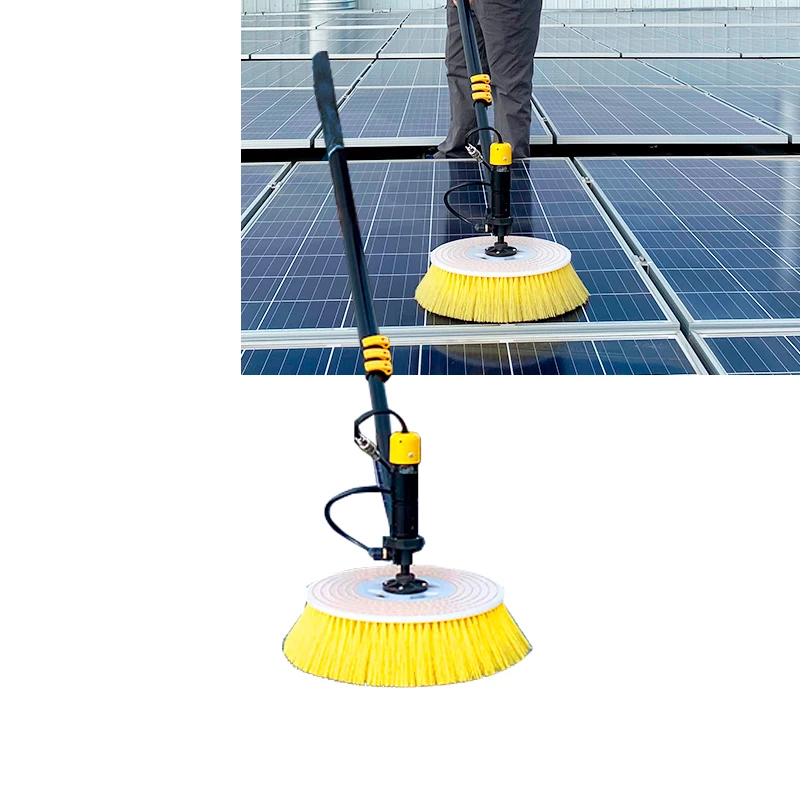 

X3 Power supply single brush telescopic rod solar panel cleaning equipment 3.5m 5.5m 7.5m single-head cleaning brush