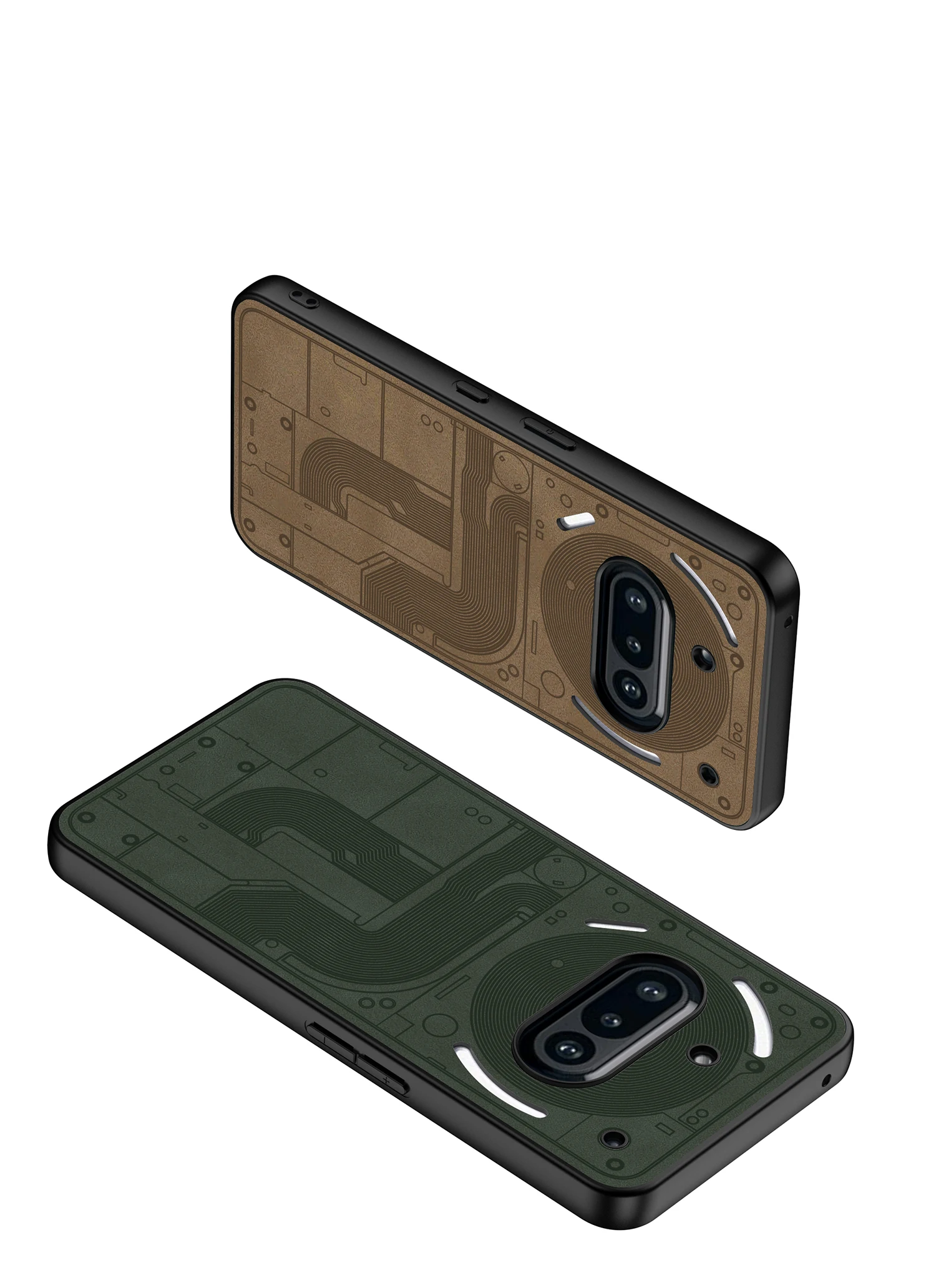 Painted Frosted Leather Case For Nothing Phone 3A Back Light Precision Hole Shoc