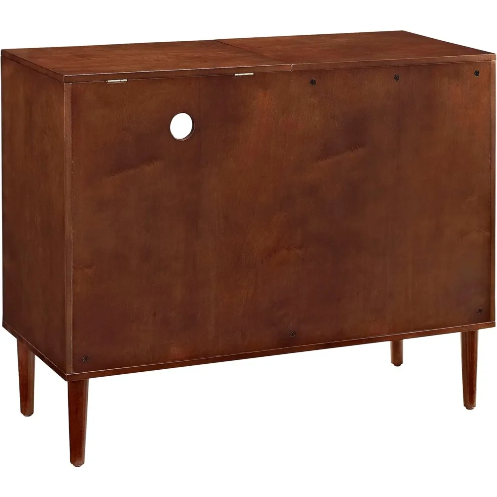 Everett Mid-Century Modern Media Console, Mahogany 3