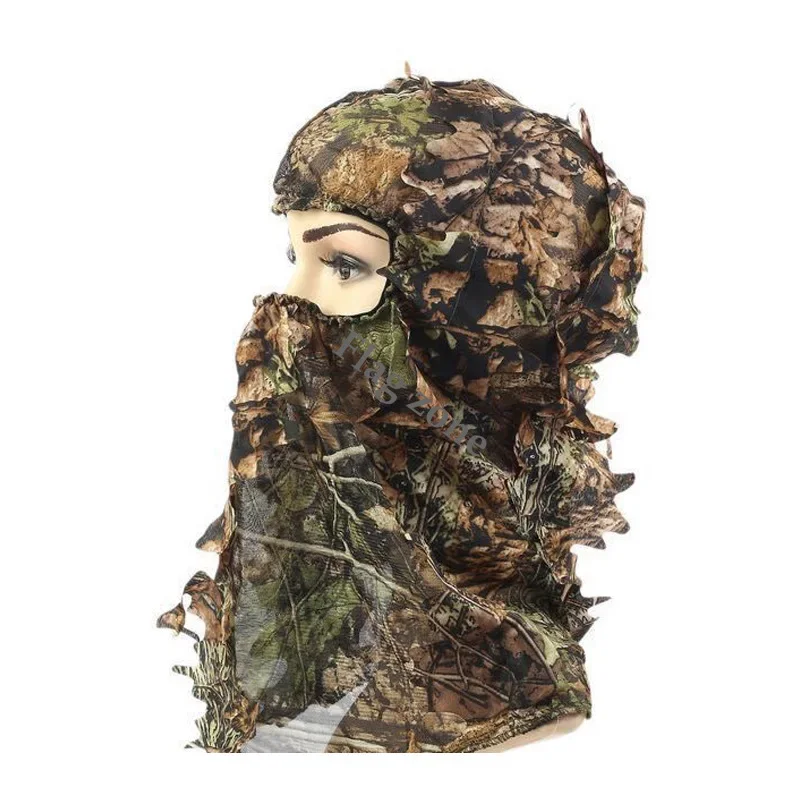 3D Camouflage Balaclava Full Face Mask Wargame Ghillie Suits Accessories Fishing Hunting Gear Hood Hat CS Tactical Airsoft Cap