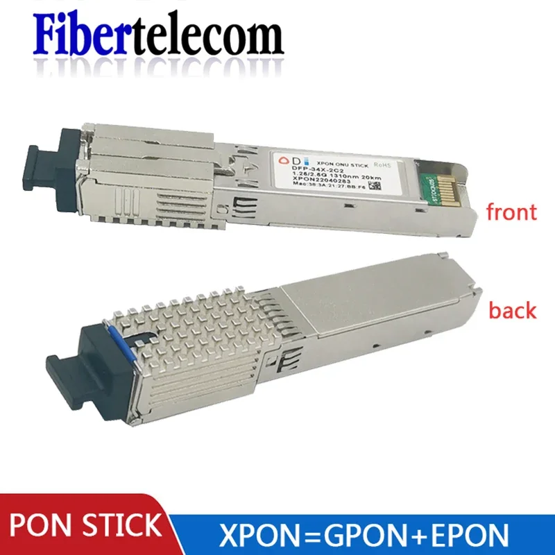 Fiber Transceiver Module PON STICK EPON GPON XPON SFP ONU Stick With MAC PPPoE IPoE HGU SC Connector 1490/1330nm 1.25Gbps 802.3ah