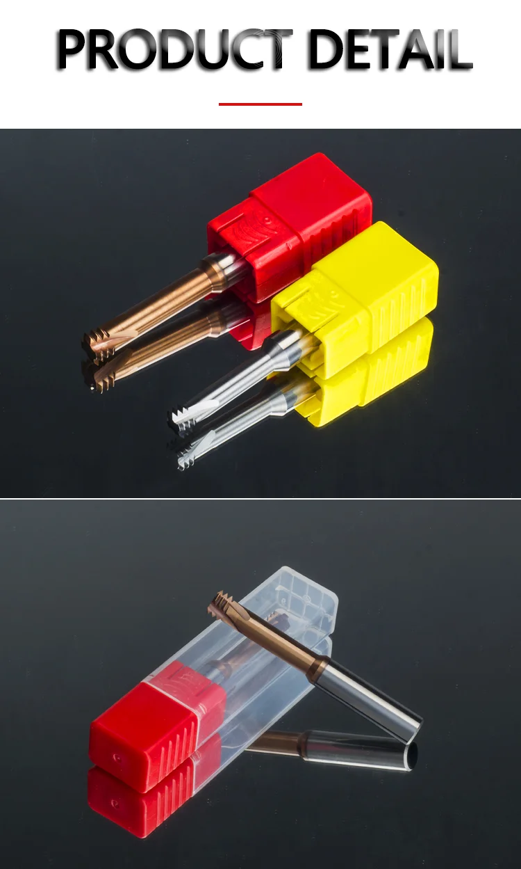 New DLC M1 M6 M8 M10 M16 HRC65 Tridentate Thread Cutter Bit Three Teeth Aluminum Processing Tungsten Steel Alloy Thread Mills