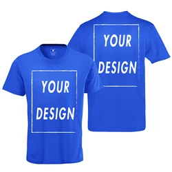 Maymavarty Premium Personalized Cotton T-Shirt - Design Your Own High-Quality Gift - Men S (Blue)