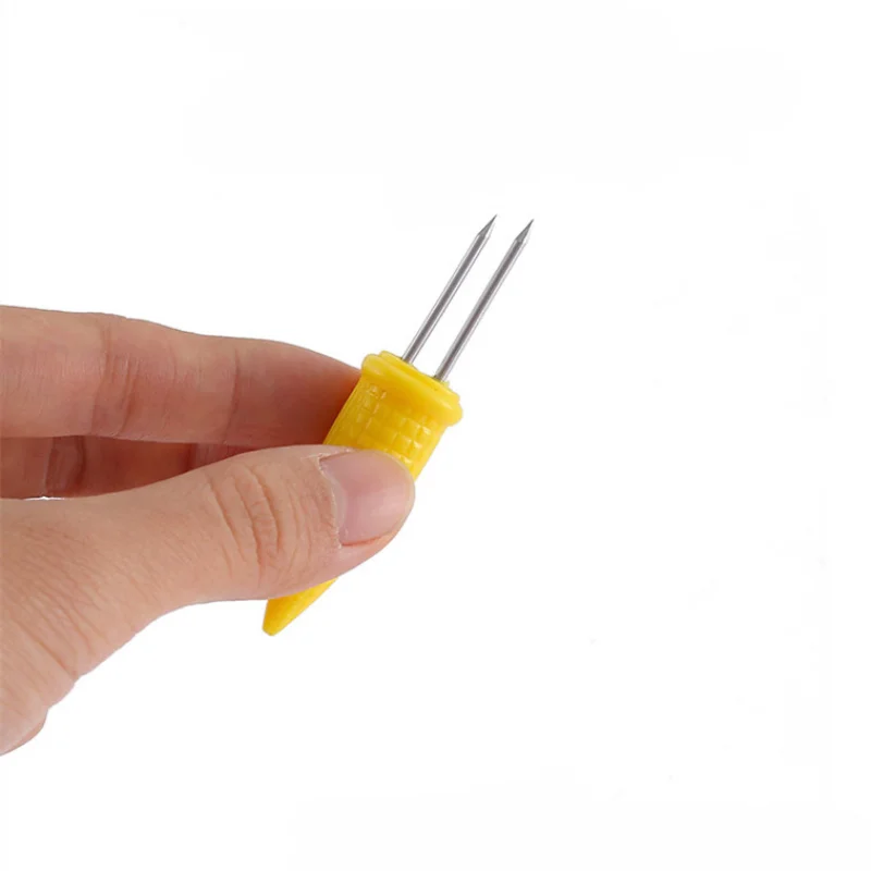 10/20pcs Fork Corn Skewer Stainless Steel Corn Holders Barbecue Garpu Fruit Forks for Kitchen Outdoor Camping Parties BBQ Tools
