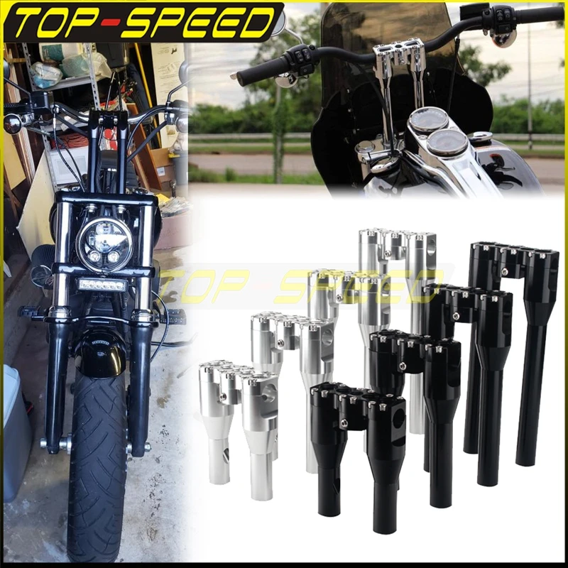 For Harley Sportster XL883 XL1200 Club Style 10" 12" Handlebar Riser
