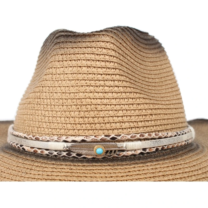 Western Hat Band Replacement Cowboy Hat Crochet Band Turquoise Women Cowboy Decorations
