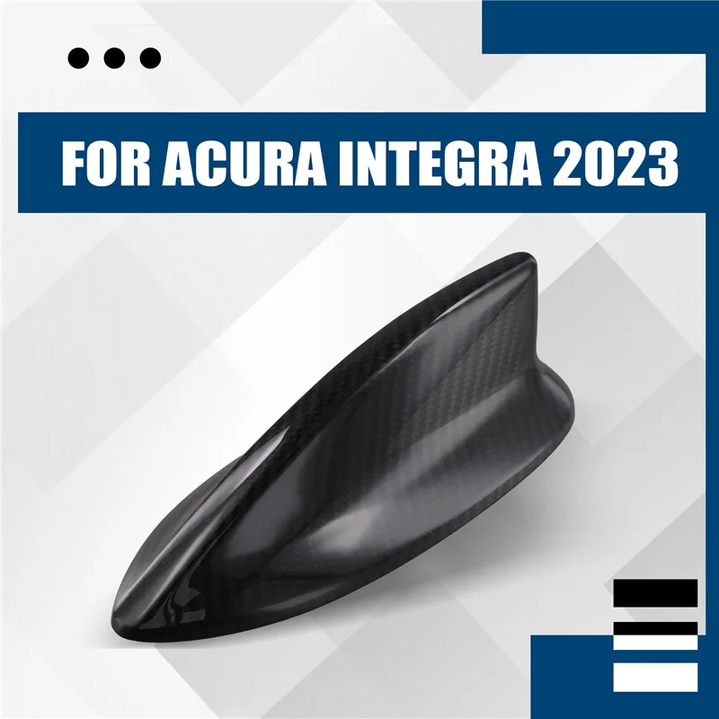 A21K-실제 탄소 섬유 지붕 상어 지느러미 안테나 트림 커버 8A150-3S5-C110-M1 Honda Acura Integra 2023-에어리얼 쉘 데칼