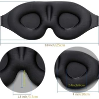 3D Eye Mask Adjustable Suitable for Men and Women with No Pressure on the Eyes Breathable and Light Blocking Eye Mask Black 2