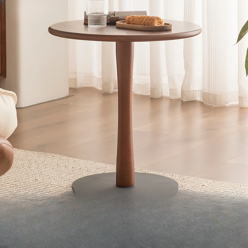 

Vintage style solid wood edge , living room balcony, movable and minimalist home creative side coffee table