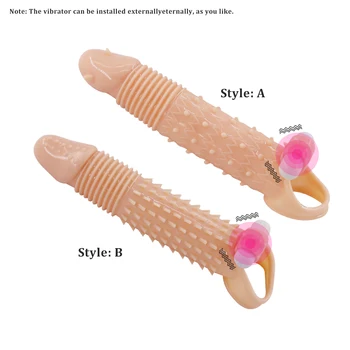 Penis Extender Enlarger Penis Vibrator Ring Sex Toys for Men Erection Silicone Clitoris Stimulate Cock Vibrating Ring 2