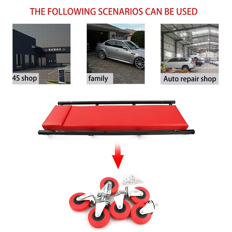 36 Inch Non Foldable Thickened Car Repair Lying Board Skateboard Repair Car Sleeping Board Maintenance Tool Lying