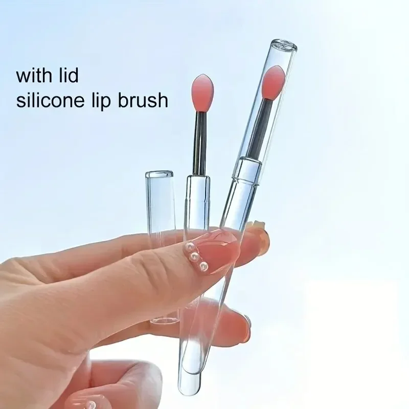 with Lid Easy and Efficient 8PCS Silicone Lip Brush Lipstick Cream and Lip Gloss Applicator Makeup Beauty Brushes for Eyeshadow