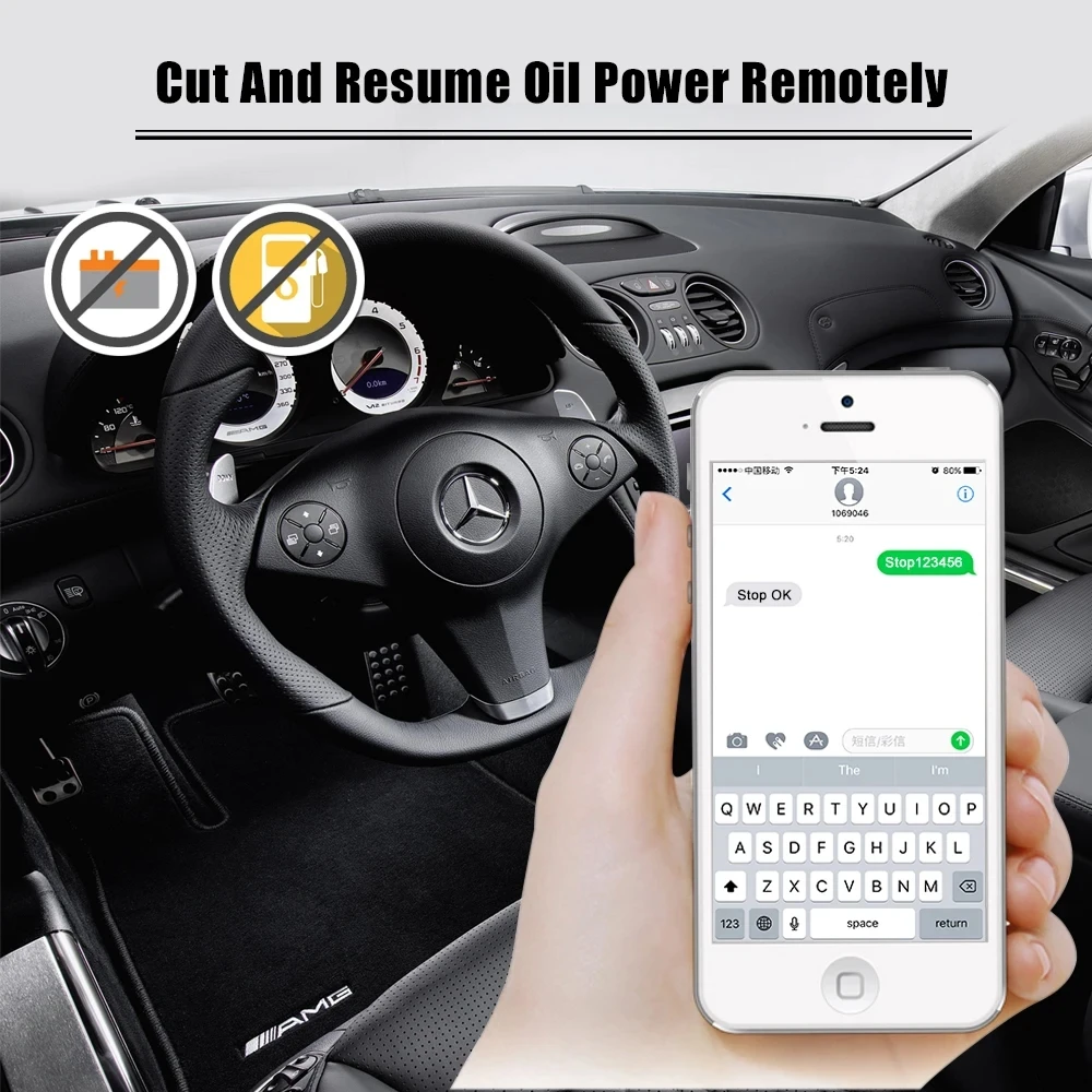 TKSTAR TK806 2G GSM Car GPS Tracker Locator 150mAh Battery DC 10V-80V Cut Off Oil Power Real Time Tracking Lifetime Free Web APP