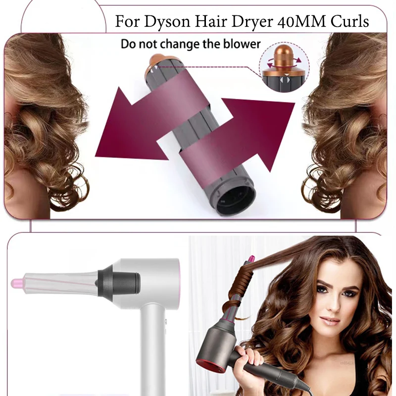 Hair Dryer Curling Attachment 40mm Automatic Curling Nozzle For Dyson Supersonic Hair Dryer