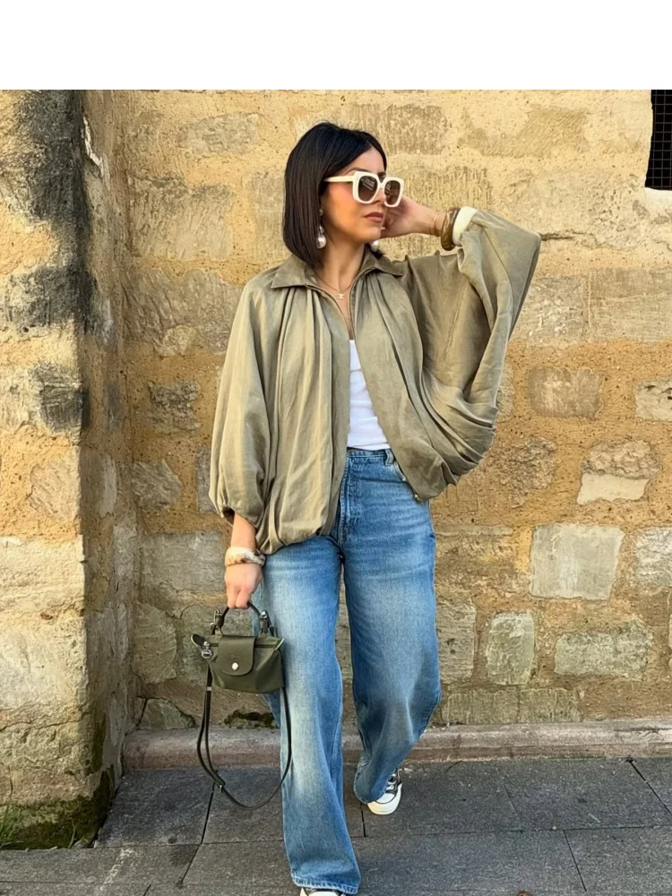 Oversized Crop Denim Jacket Women Chic Spring Jackets Chic