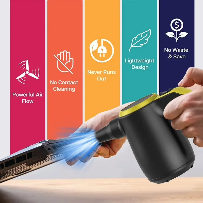 500W Compressed Air High Pressure Air Duster Blower Computer Keyboard Cleaner Dust Hairs Crumbs Laptop for Cleaning air duster