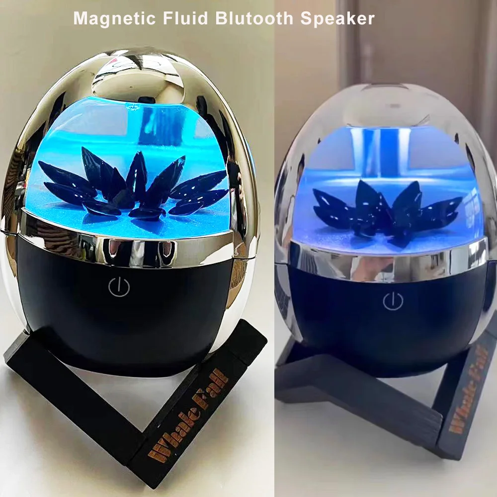 

Portable Magnetic Fluid Speaker with 4-Color Light Intelligent Wireless Stereo HIFI Audio Home Desktop Decoration Gift Speakers