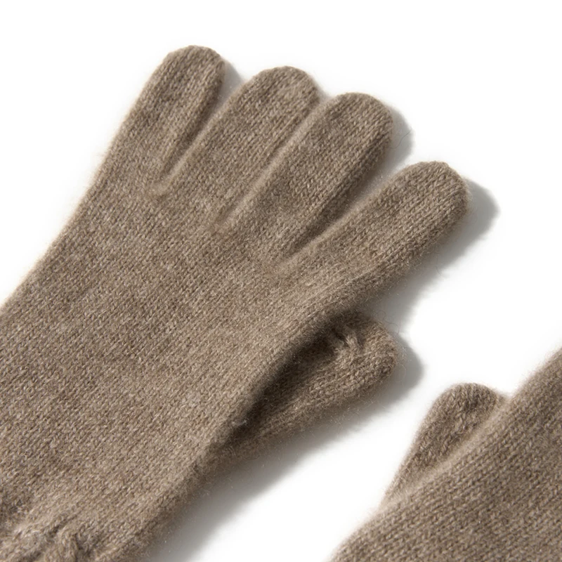 100% Premium Cashmere Gloves Cable Knit Cuff Lady Touchscreen Finger Hole Winter Women Warm Soft Luxurious Texture Gloves Female