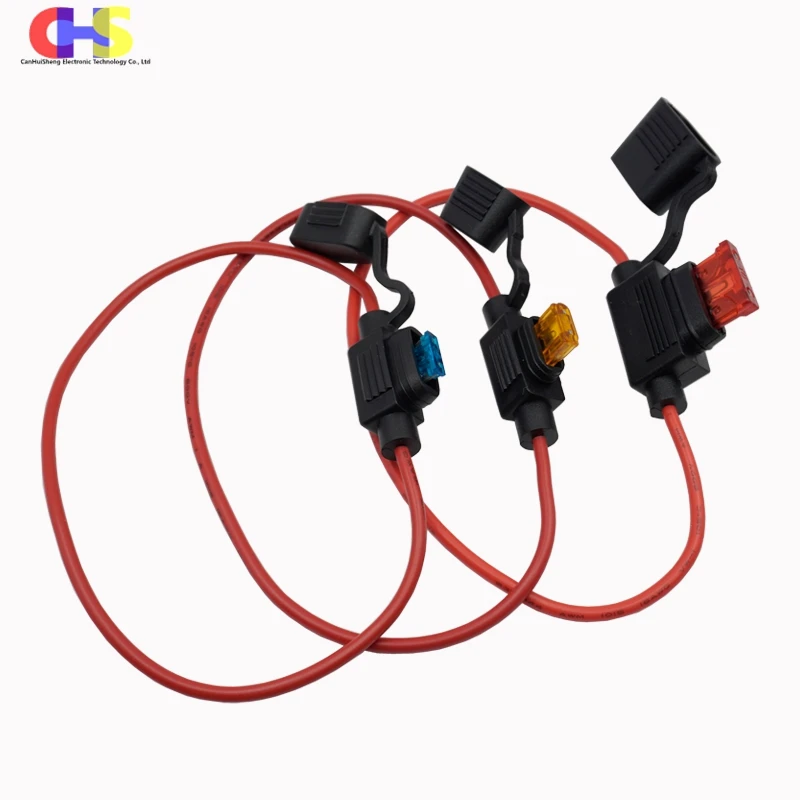 Car Fuse Holder Fuse Holder Fuse Adapter Holder 1pcs With 18/16/14/12/10AWG Wire Cable 32V Mini Small Medium Waterproof Auto Car Fuse Holder 1A 2A3A 5A 7.5A 10A 15A 20A 30A 40A