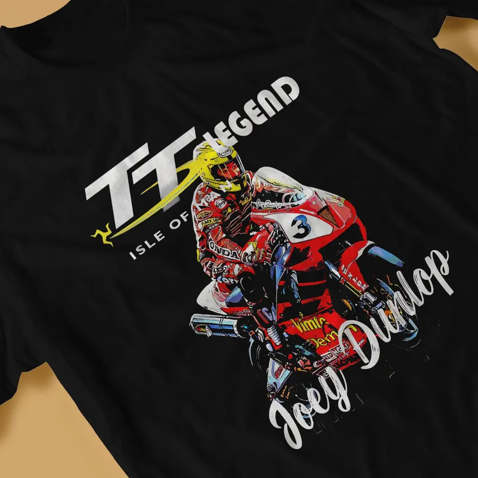 Joey Dunlop Tt Legend Newest Polyester TShirts Motorcycle Male