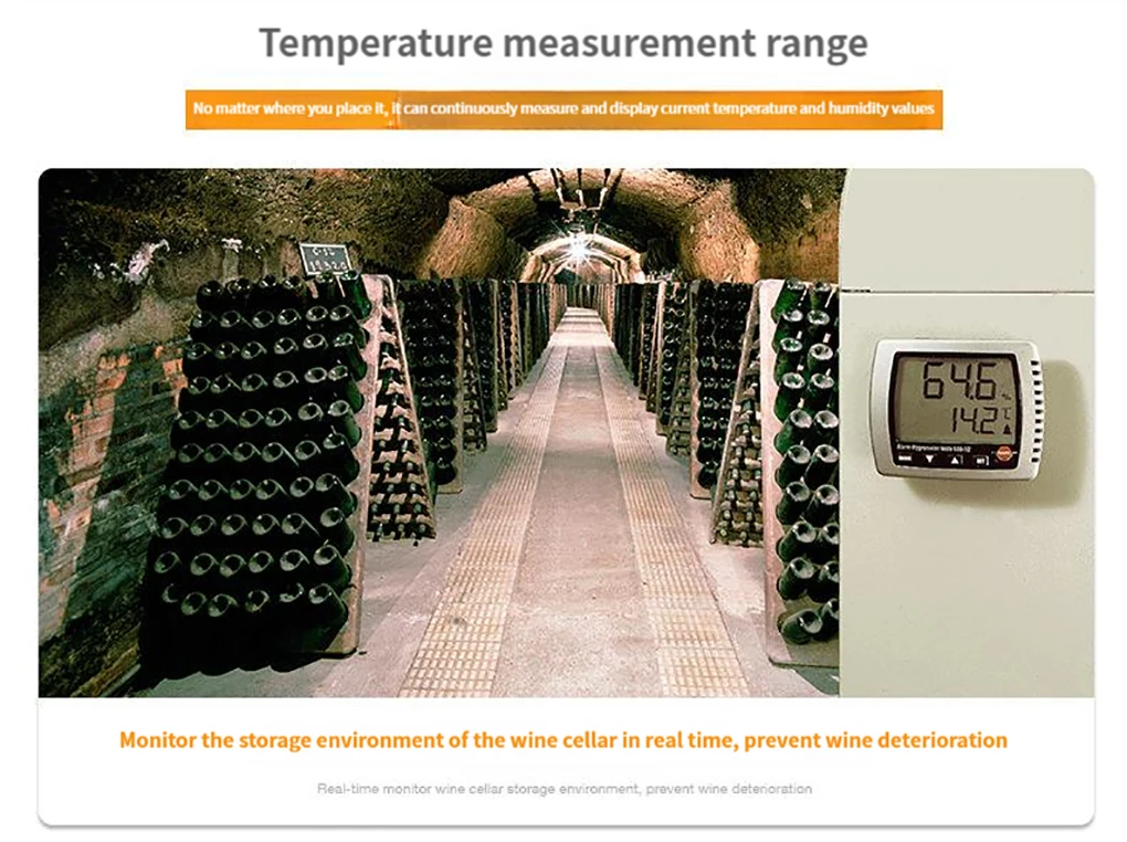 Testo 608-H1/H2 Electronic High Precision Thermohygrometer LCD Display Temperatu
