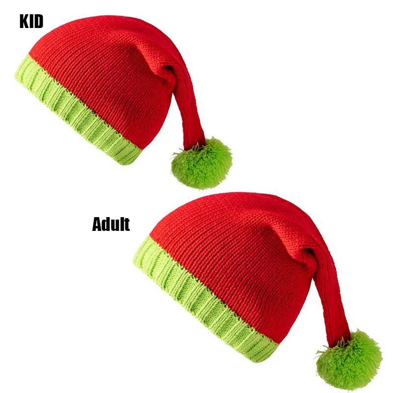 Christmas Knitted Hat Adults Children Warm Crochet Hat Santa Claus christmas beanie hat