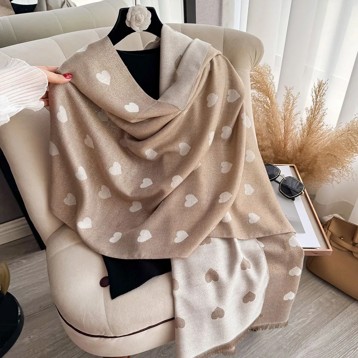 New Fashion Ladies Muslim Hijab Golden Thread long Scarf Spring and Autumn Warm Scarf Pashmina Shawl Foulard Wrap Headscarf 2025