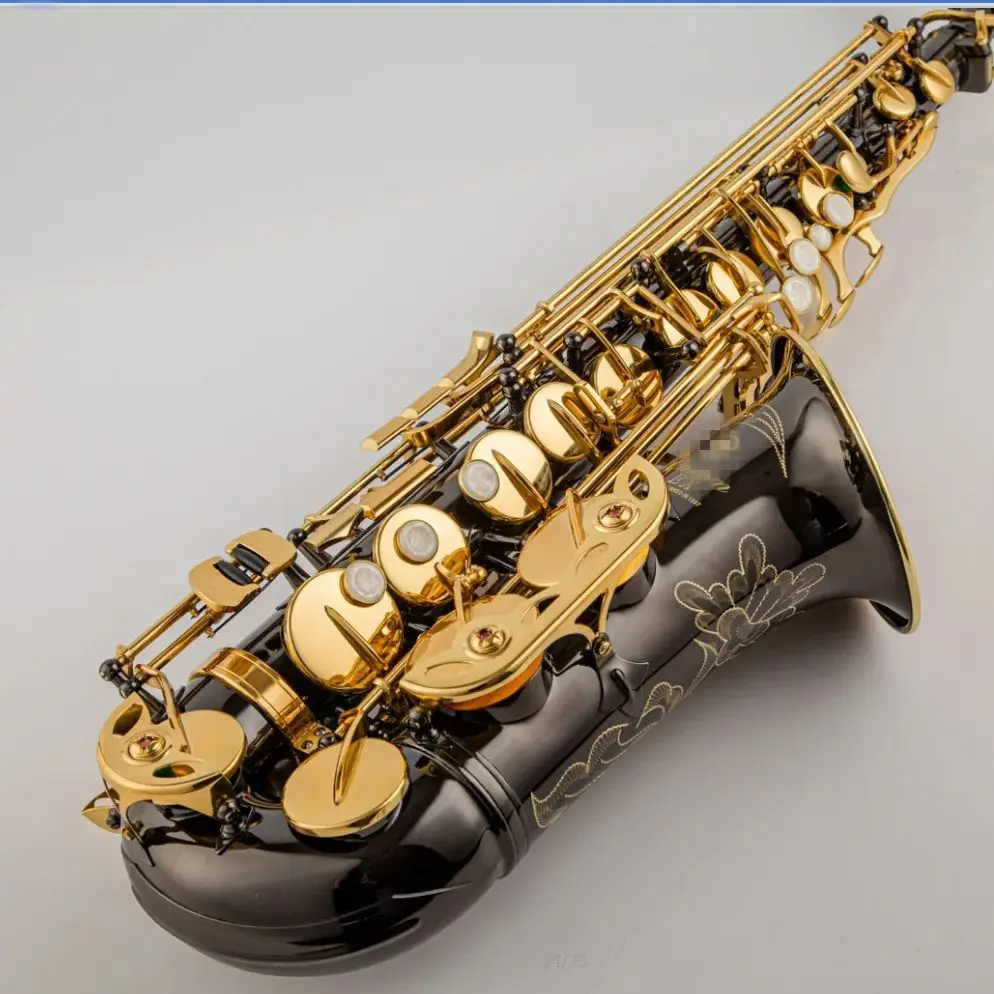 

Japanese made quality YAS-875EX alto saxophone Eb black electroplating black nickel plated carved body professional Woodwind ins