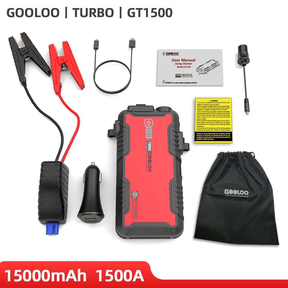 noco gb150 GOOLOO Powerbank Battery 12V Vehicle Jump Starter Power Bank 1500A Peak Current Car Starting Device 15000A Motorcycle Booster noco gb150 Jump Starters