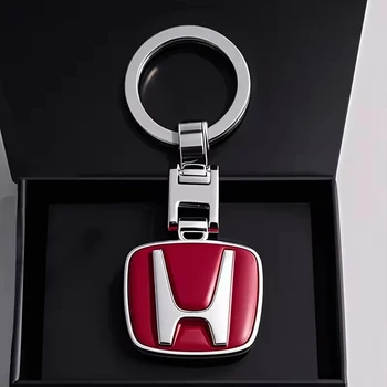 1Pcs Car Logo Keychain Metal Key Rings Accessories For Honda Civic Fit Jazz Accord Pilot CRV Odyssey Passport City Shuttle HRV
