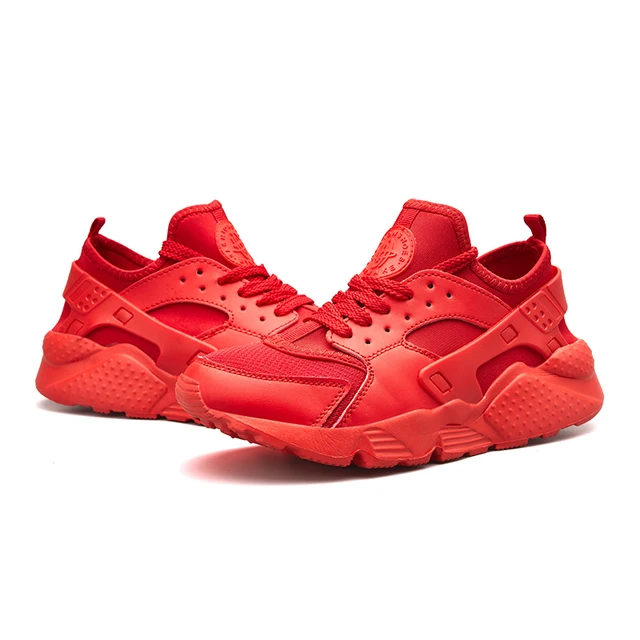 Free shipping 2022 NEW Unisex Red Sneakers for Men Mesh Sports Trainers Running Shoes Summer Male Women  35-47 Size Breathable Red