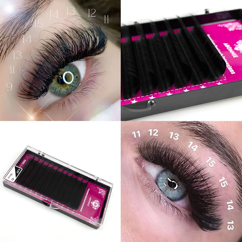 

Abonnie All Size C/D/L Curl Classical Individual Eyelash Extension Mink Lashes Tray Russian Volume Matte Eyelashes