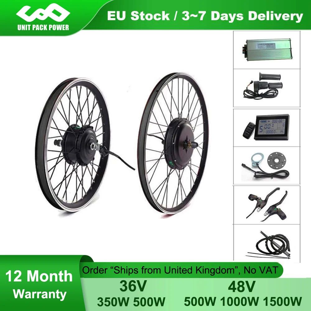 Vélos électriques 48V 250W 350W Kit de moteur de roue de