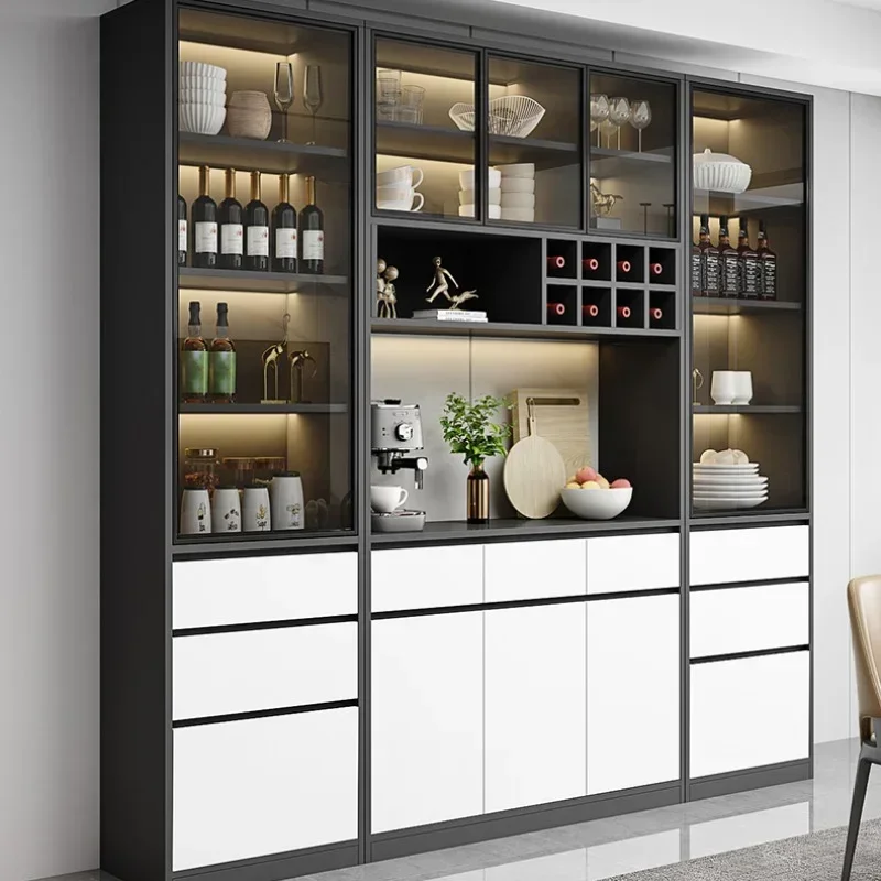 Liquor Home Wine Cabinets Display Living Room Modern Storage Wine Cabinets Simplicity Glass Botellero Vino Furniture QF50JG