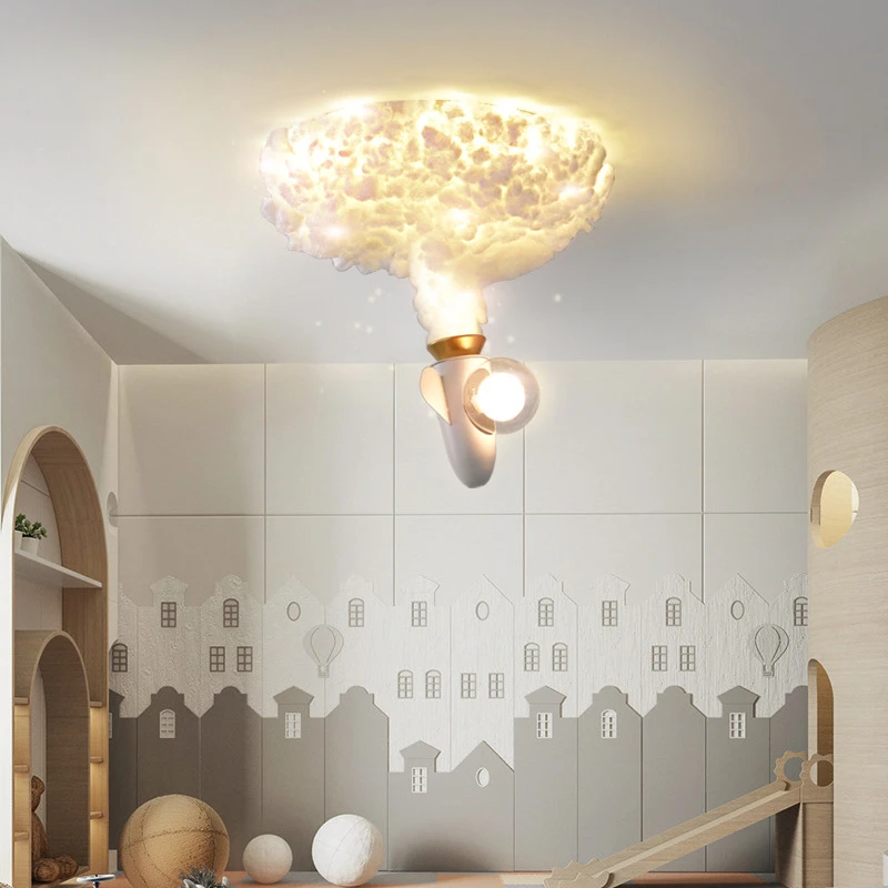 

Modern Creative Rocket LED Pendant Light for Children's Bedroom Study Kids Nursery Creative Jet Ceiling Chandelier Lamp Fixture