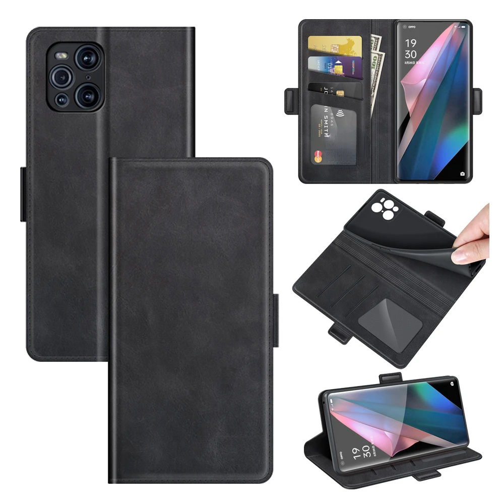

Book Case For OPPO Find X3 Pro Leather Wallet Flip Cover Stand Card Holder Magnetic Phone Case For OPPO Find X3 Coque