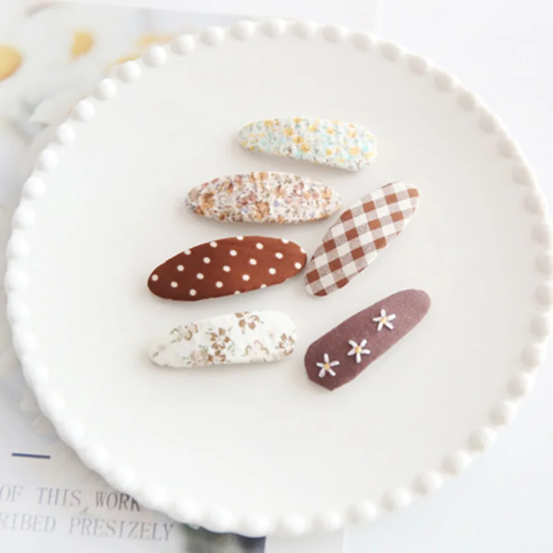 4pcs/set Mini Baby Girls Hair Clip Cute Floral Coffee Bow Princess Hairpin for Toddler Lovely Bang Side Clip Hair Accessories